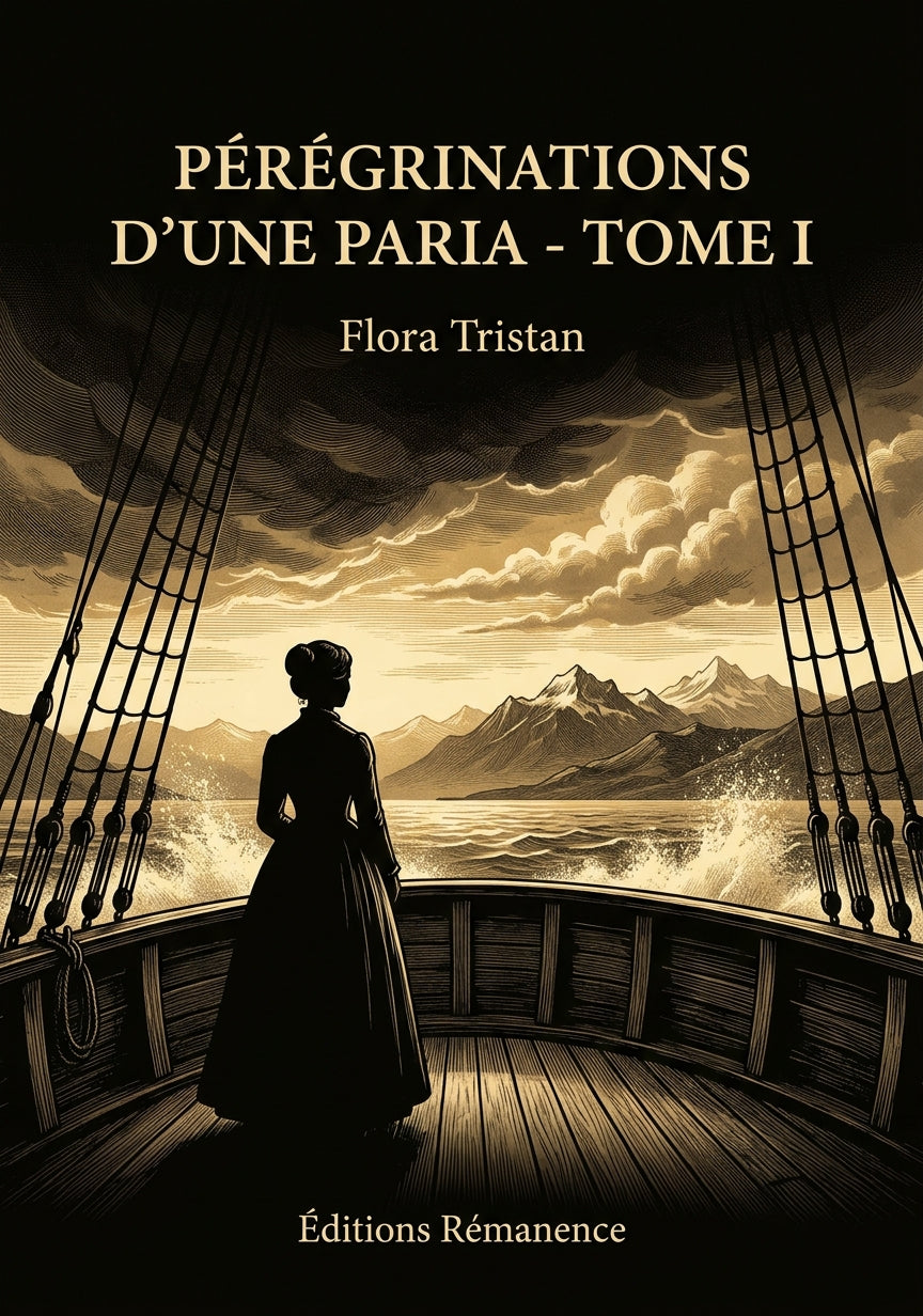 Livre Pérégrinations d’une paria - Tome I par Flora Tristan - Couverture - Editions Remanence