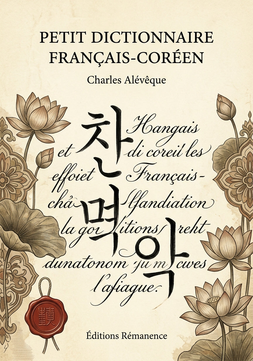 Livre Petit dictionnaire français-coréen par Charles Alévêque - Couverture - Editions Remanence