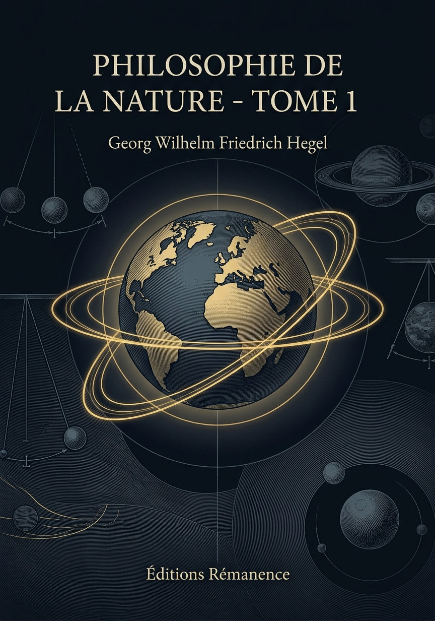 Livre Philosophie de la nature - Tome 1 par Georg Wilhelm Friedrich Hegel - Couverture - Editions Remanence