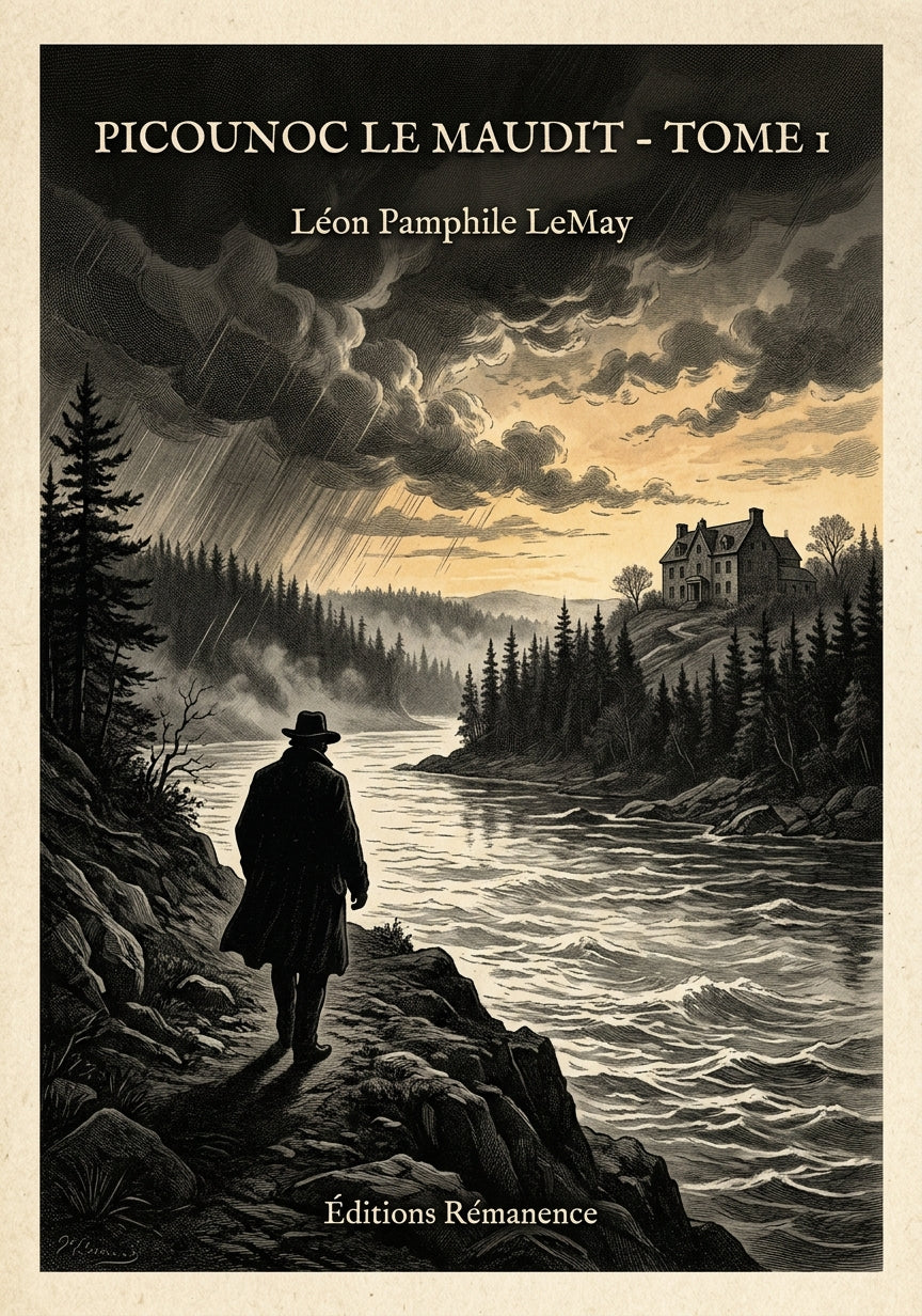 Livre Picounoc le maudit - Tome 1 par Léon Pamphile LeMay - Couverture - Editions Remanence