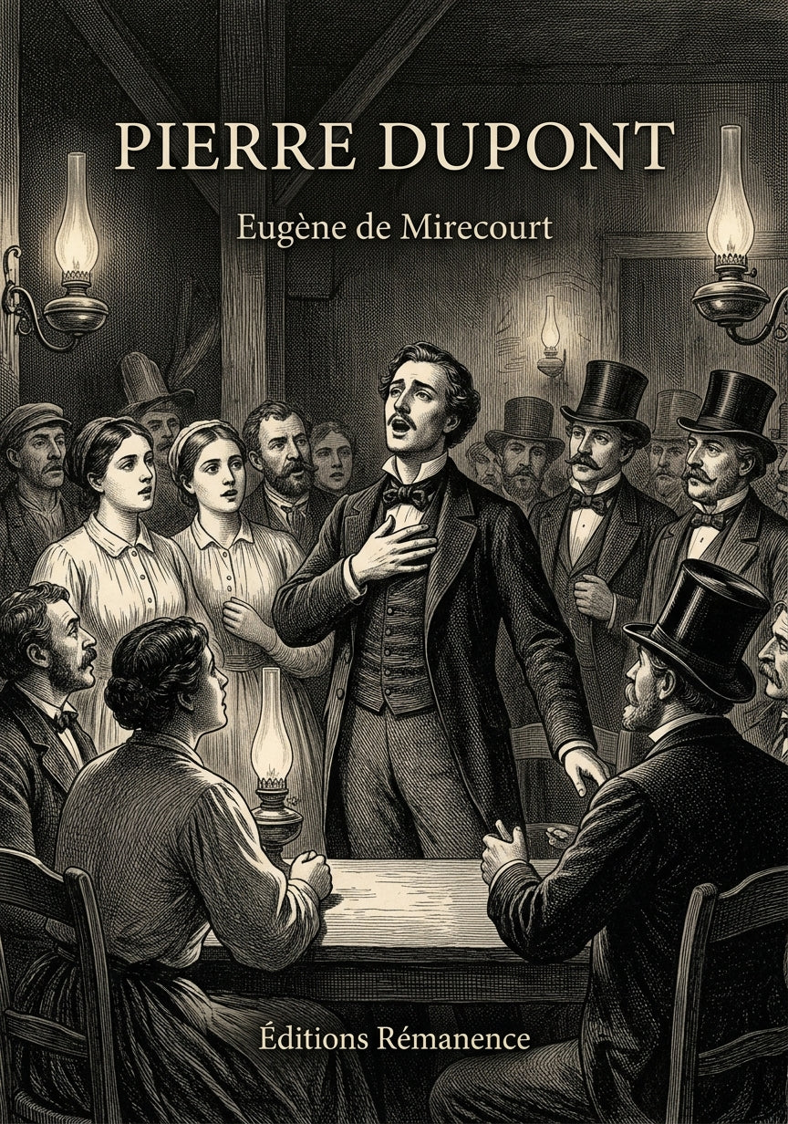 Livre Pierre Dupont par Eugène de Mirecourt - Couverture - Editions Remanence