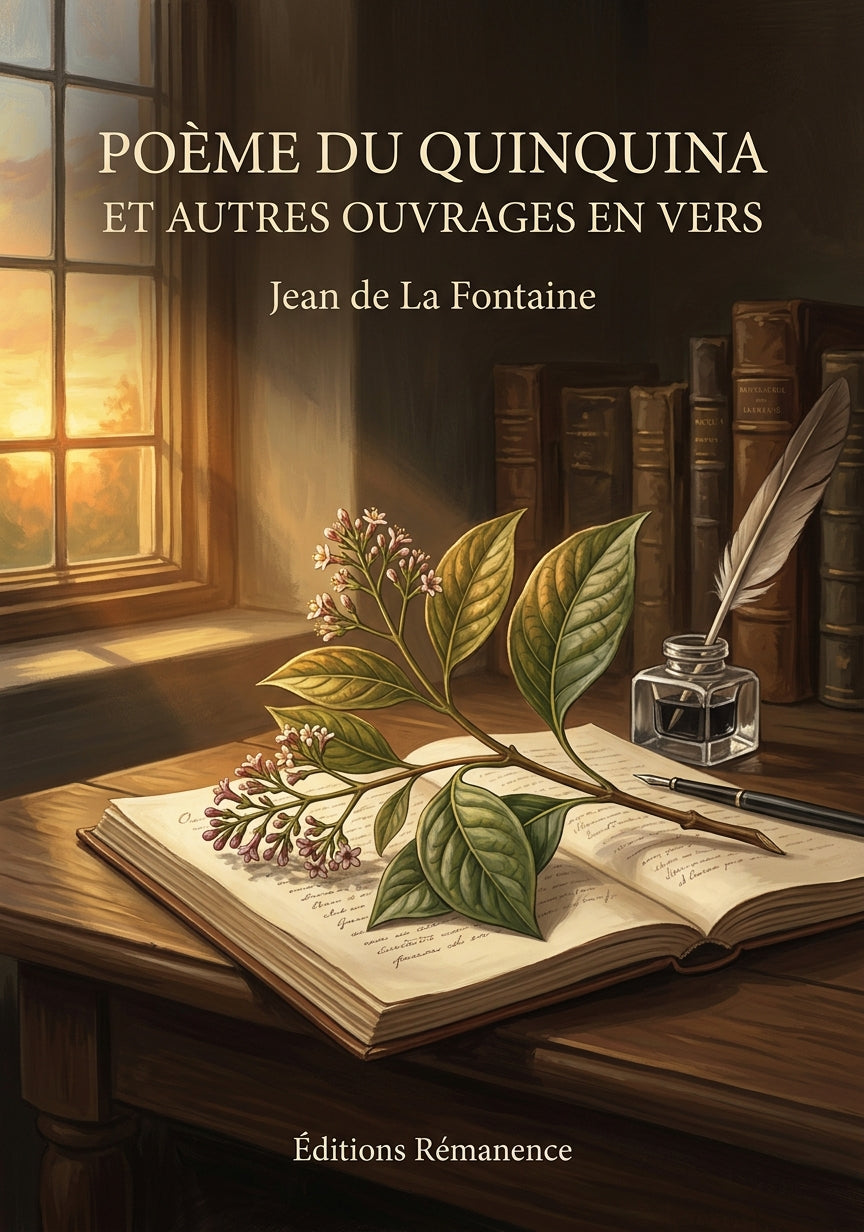 Livre Poème du Quinquina et autres ouvrages en vers par Jean de La Fontaine - Couverture - Editions Remanence