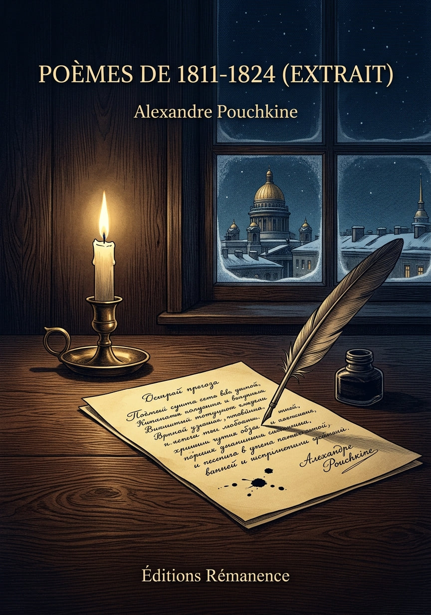 Livre Poèmes de 1811-1824 (extrait) par Alexandre Pouchkine - Couverture - Editions Remanence
