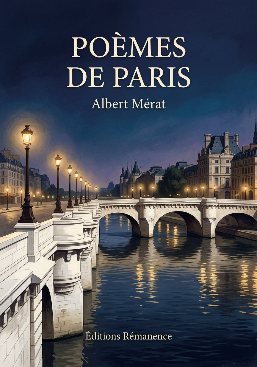 Livre Poèmes de Paris par Albert Mérat - Couverture - Editions Remanence