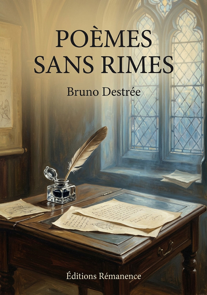 Livre Poèmes sans rimes par Bruno Destrée - Couverture - Editions Remanence