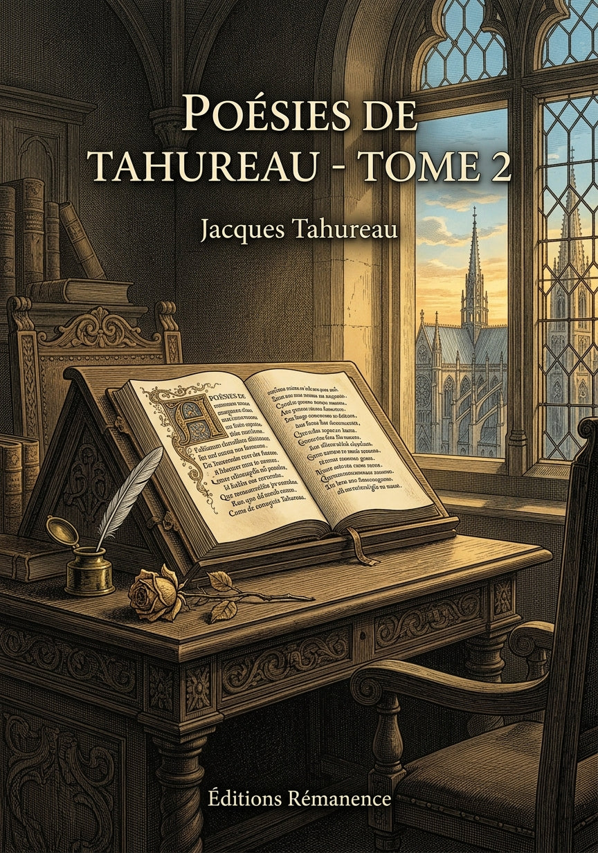 Livre Poésies de Tahureau - Tome 2 par Jacques Tahureau - Couverture - Editions Remanence