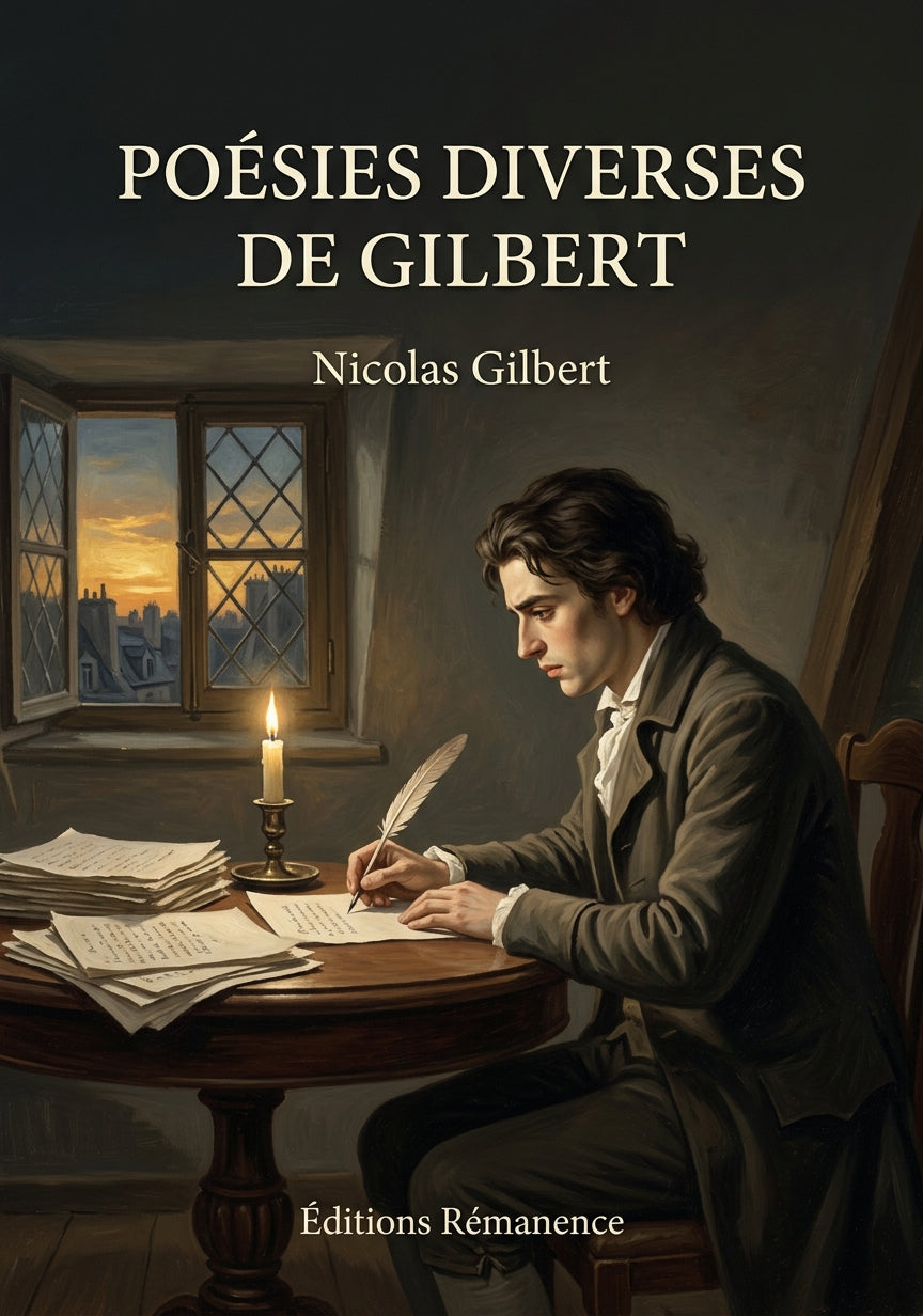 Livre Poésies diverses de Gilbert par Nicolas Gilbert - Couverture - Editions Remanence