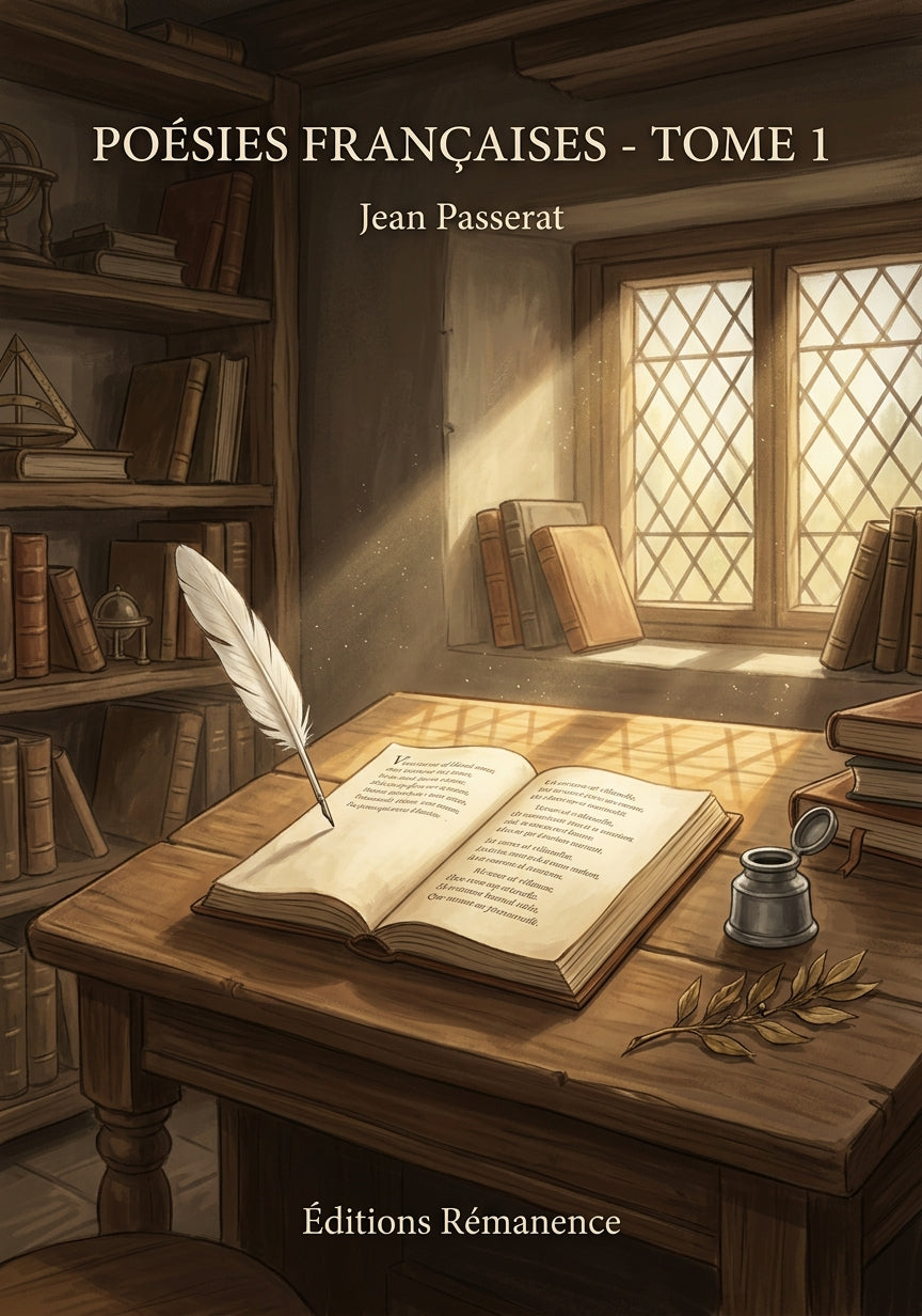 Livre Poésies françaises - Tome 1 par Jean Passerat - Couverture - Editions Remanence