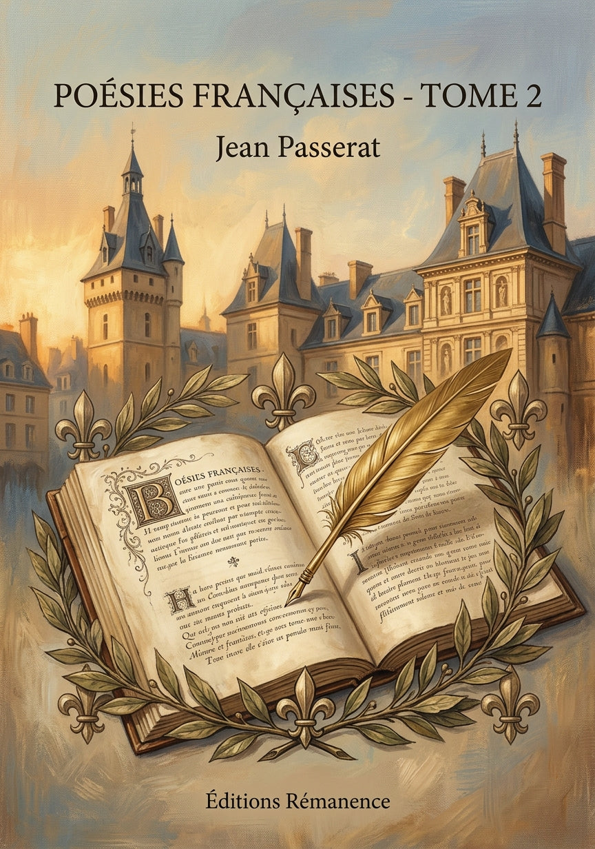 Livre Poésies françaises - Tome 2 par Jean Passerat - Couverture - Editions Remanence