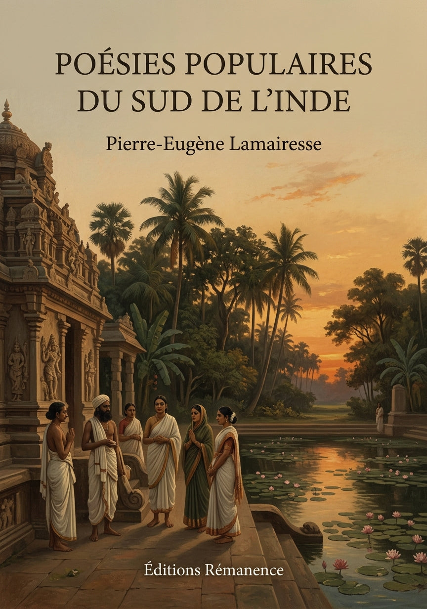 Livre Poésies populaires du sud de l’Inde par Pierre-Eugène Lamairesse - Couverture - Editions Remanence
