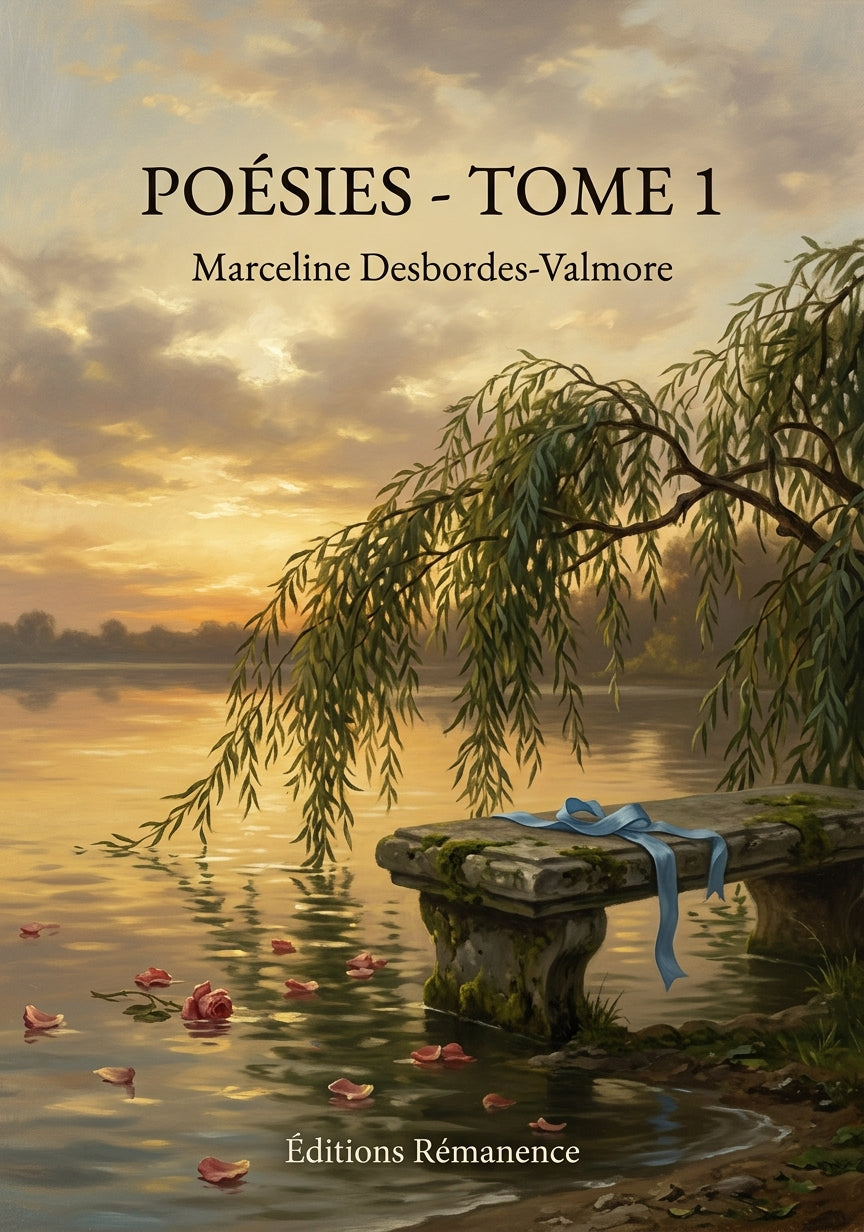 Livre Poésies - Tome 1 par Marceline Desbordes-Valmore - Couverture - Editions Remanence