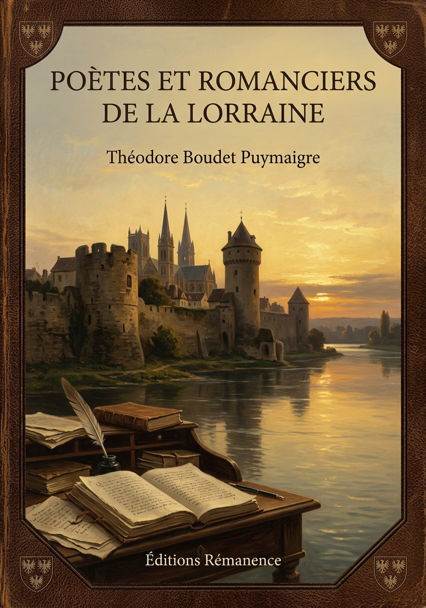 Livre Poètes et romanciers de la Lorraine par Théodore Boudet Puymaigre - Couverture - Editions Remanence