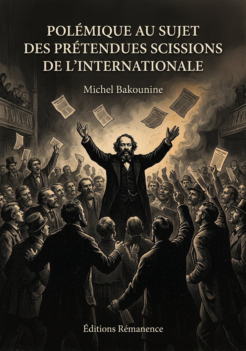 Livre Polémique au sujet des prétendues scissions de l’Internationale par Michel Bakounine - Couverture - Editions Remanence