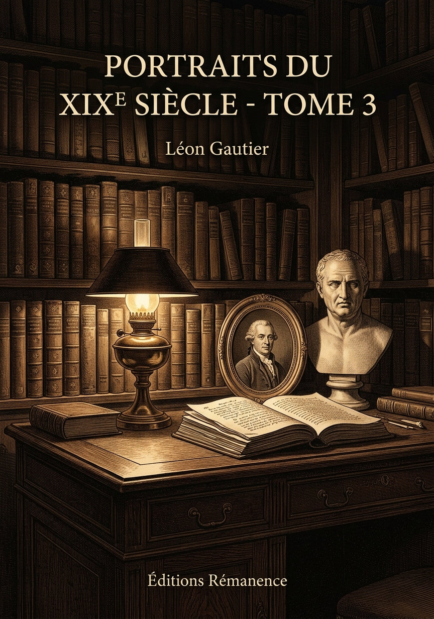 Livre Portraits du XIXe siècle - Tome 3 par Léon Gautier - Couverture - Editions Remanence