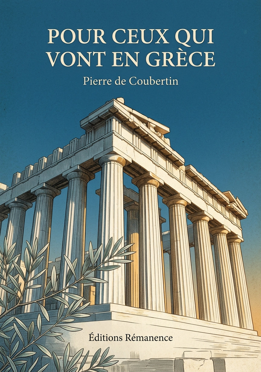 Livre Pour ceux qui vont en Grèce par Pierre de Coubertin - Couverture - Editions Remanence