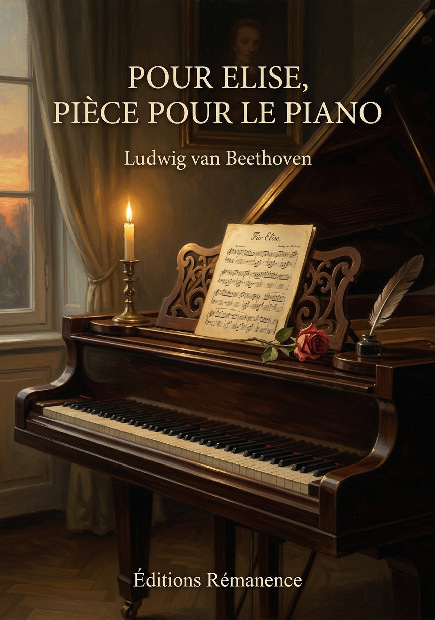 Livre Pour Elise, pièce pour le piano par Ludwig van Beethoven - Couverture - Editions Remanence