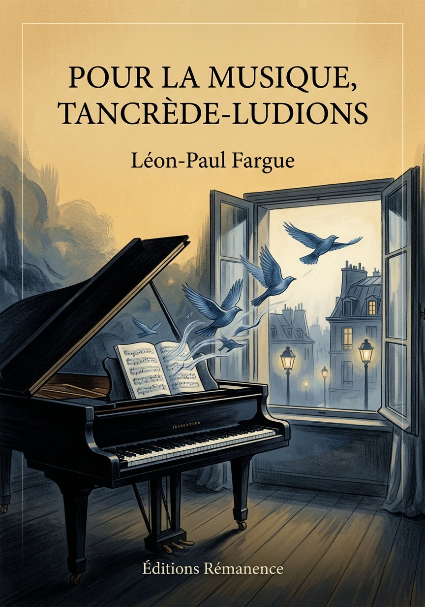 Livre Pour la musique, Tancrède-Ludions par Léon-Paul Fargue - Couverture - Editions Remanence