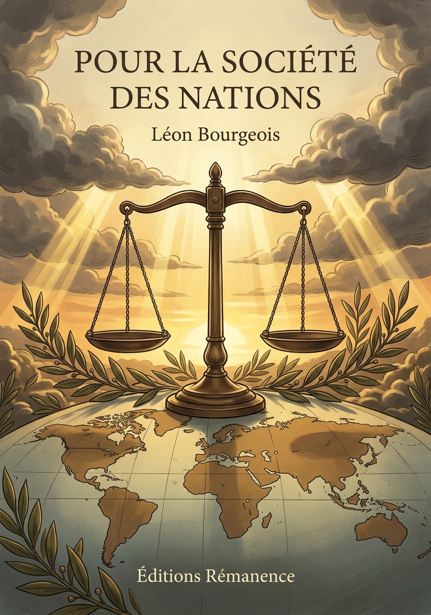 Livre Pour la Société des Nations par Léon Bourgeois - Couverture - Editions Remanence