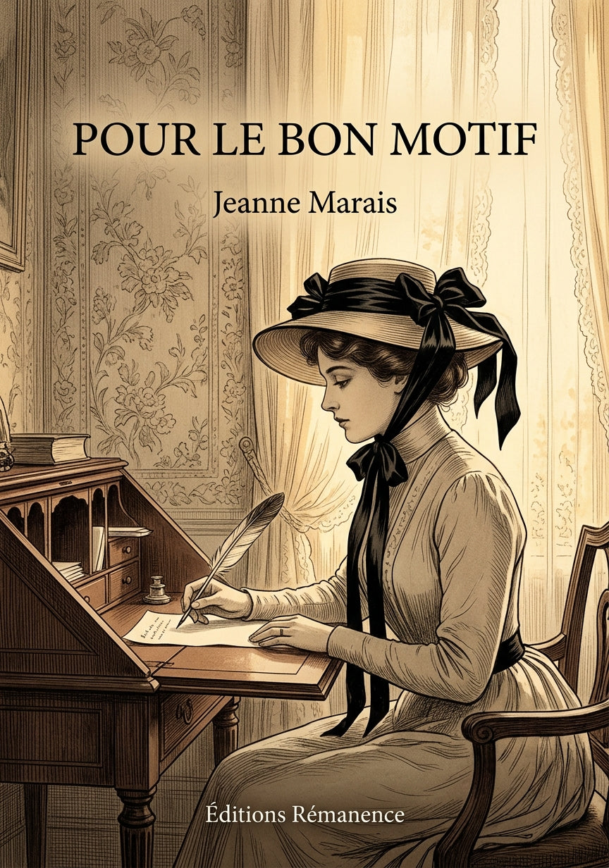 Livre Pour le bon motif par Jeanne Marais - Couverture - Editions Remanence