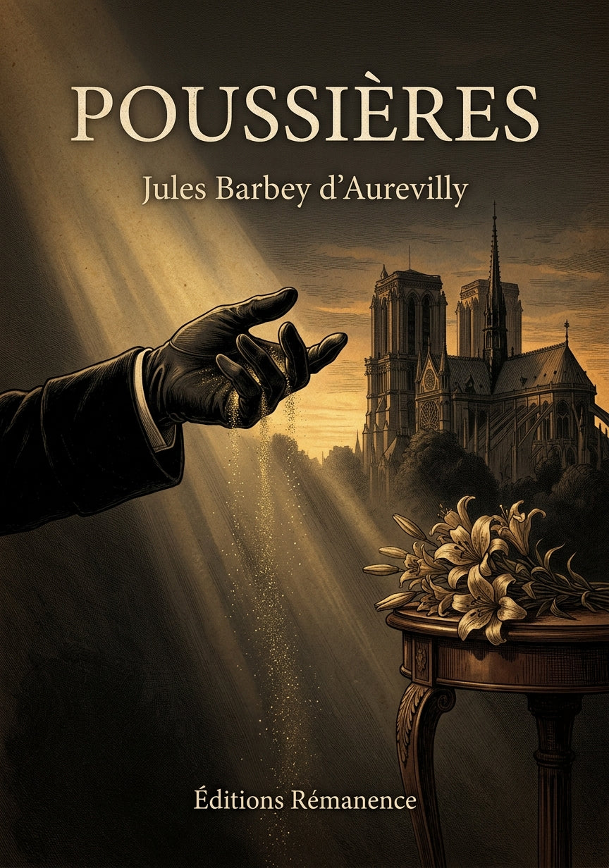 Livre Poussières par Jules Barbey d’Aurevilly - Couverture - Editions Remanence