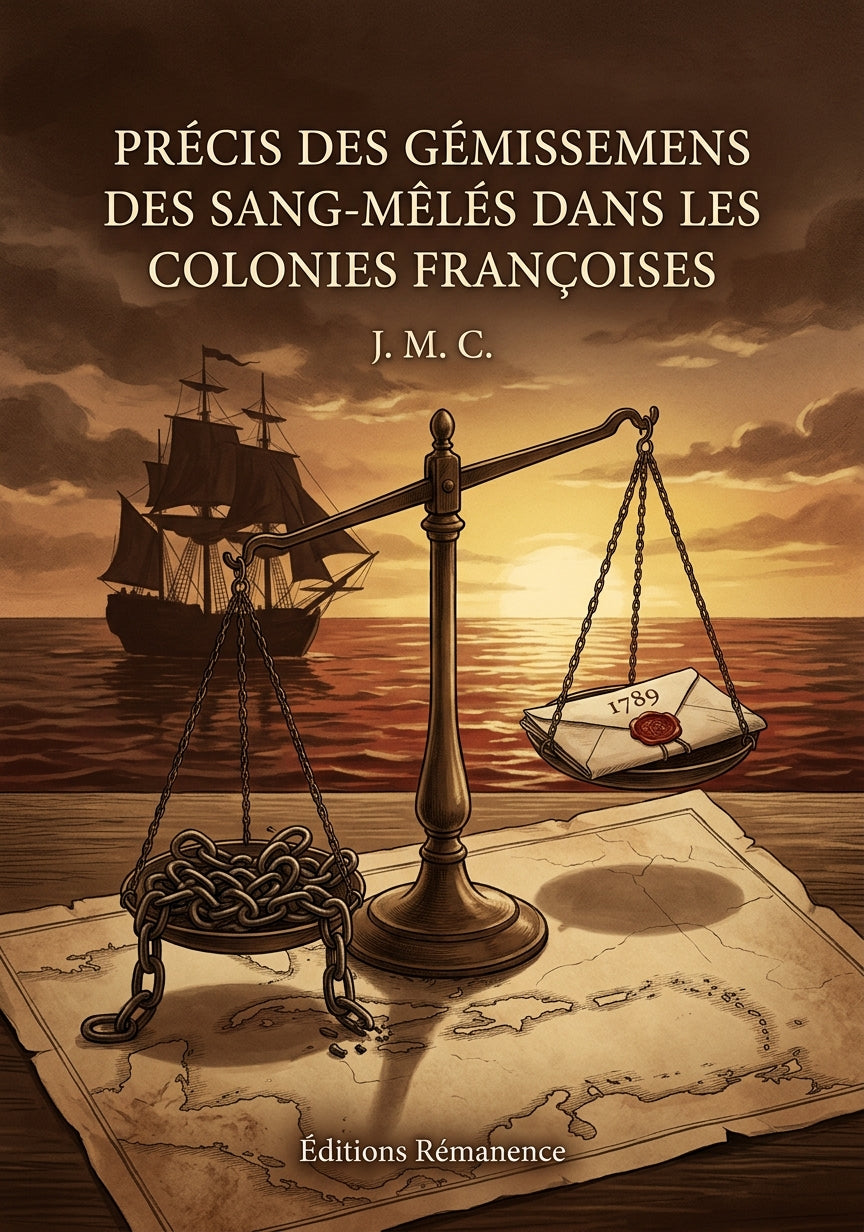Livre Précis des gémissemens des sang-mêlés dans les colonies françoises par J. M. C. - Couverture - Editions Remanence
