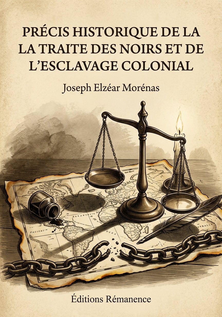 Livre Précis historique de la traite des noirs et de l'esclavage colonial par Joseph Elzéar Morénas - Couverture - Editions Remanence