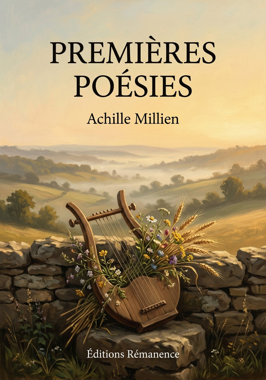 Livre Premières Poésies par Achille Millien - Couverture - Editions Remanence