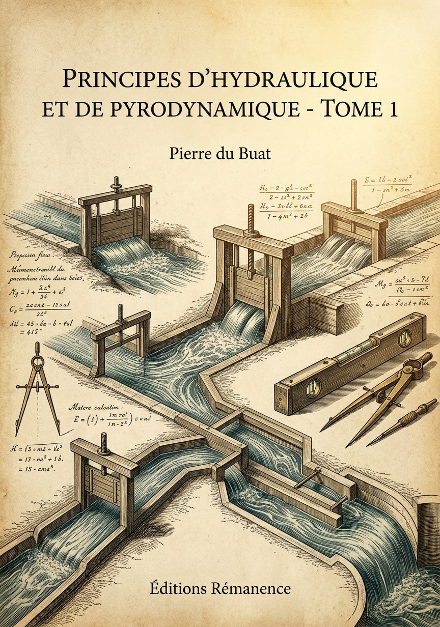 Livre Principes d'hydraulique et de pyrodynamique - Tome 2 par Pierre du Buat - Couverture - Editions Remanence