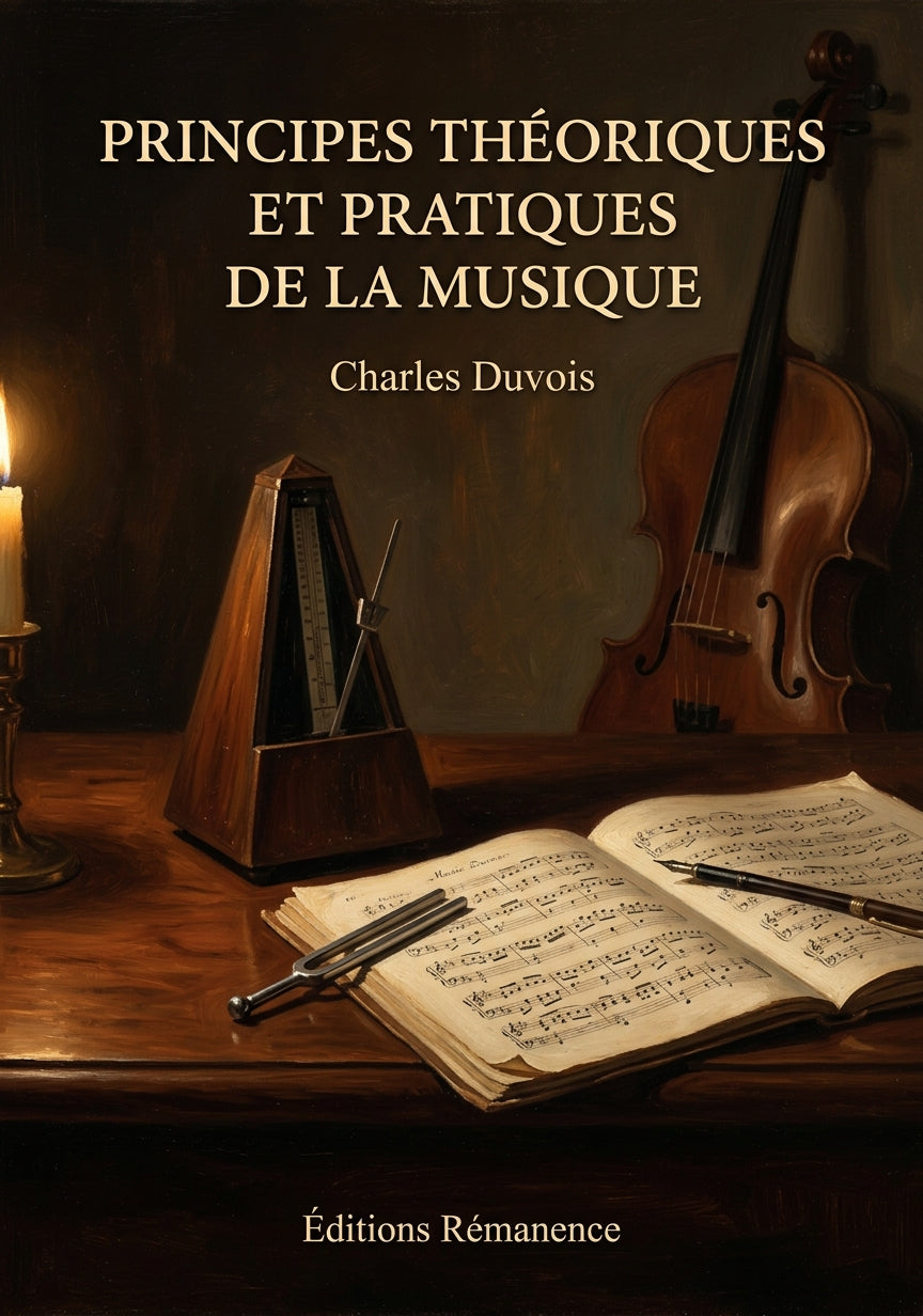 Livre Principes théoriques et pratiques de la musique par Charles Duvois - Couverture - Editions Remanence
