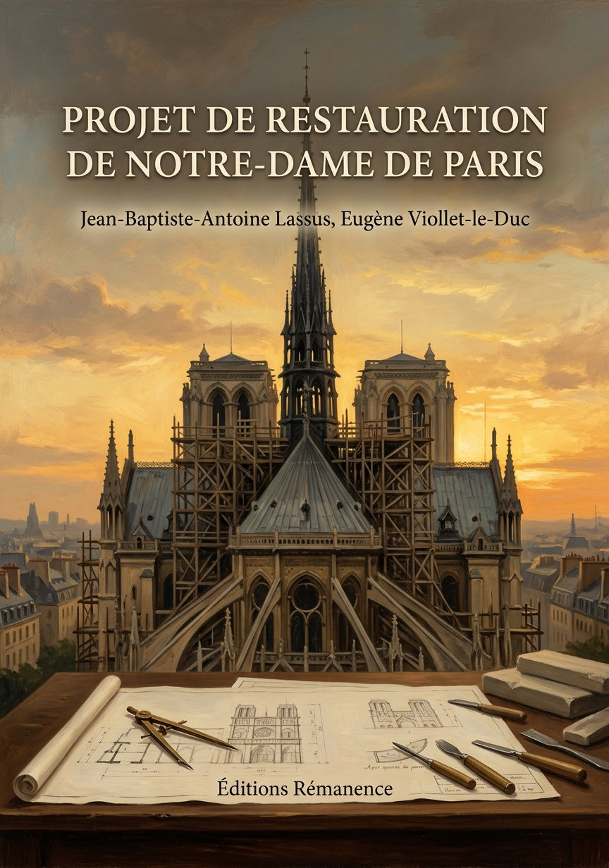 Livre Projet de restauration de Notre-Dame de Paris par Jean-Baptiste-Antoine Lassus, Eugène Viollet-le-Duc - Couverture - Editions Remanence