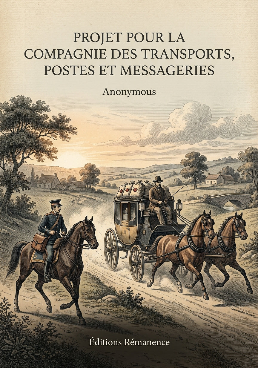 Projet pour la compagnie des transports, postes et messageries - Anonymous (Couverture)