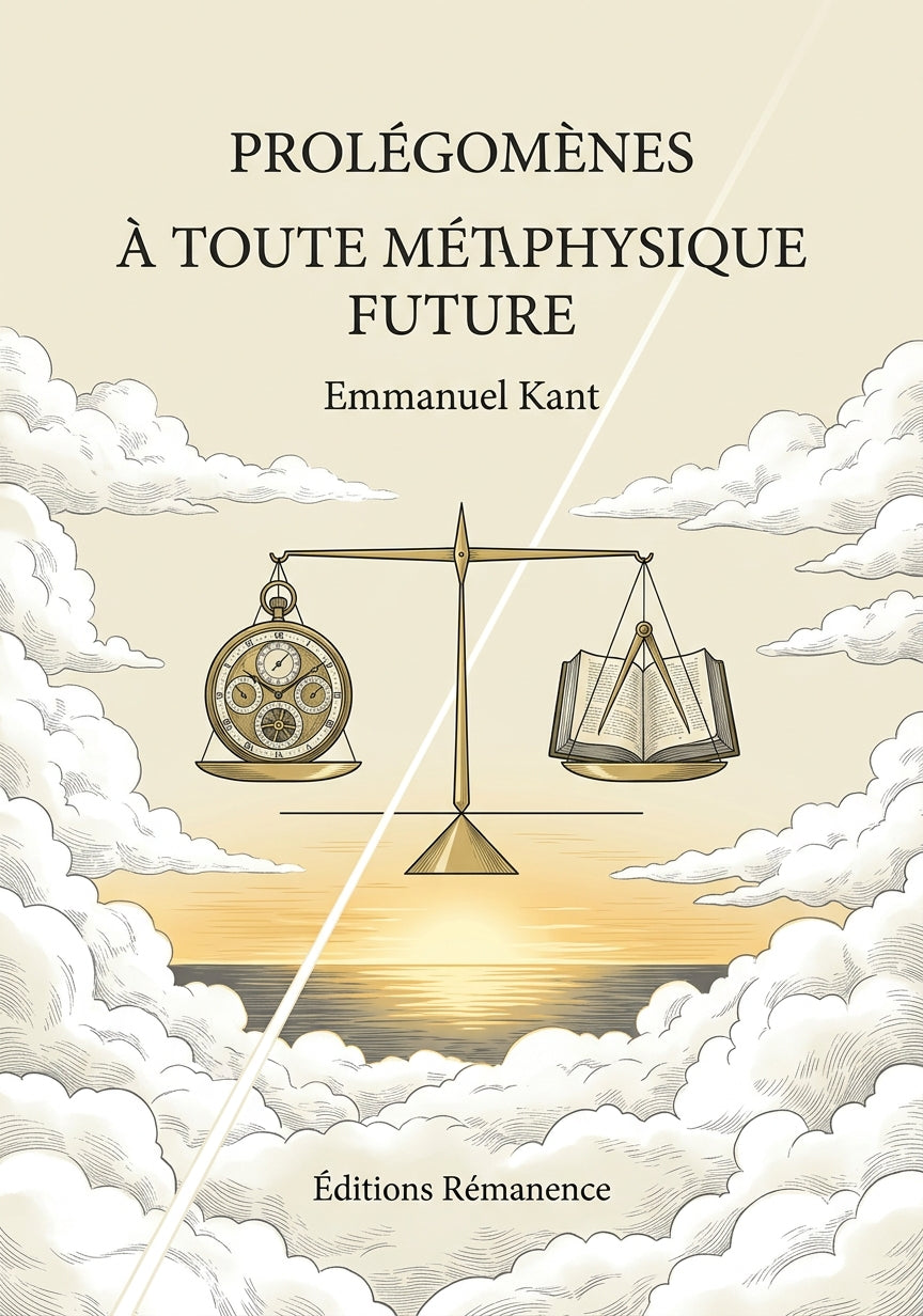 Livre Prolégomènes à toute métaphysique future par Emmanuel Kant - Couverture - Editions Remanence