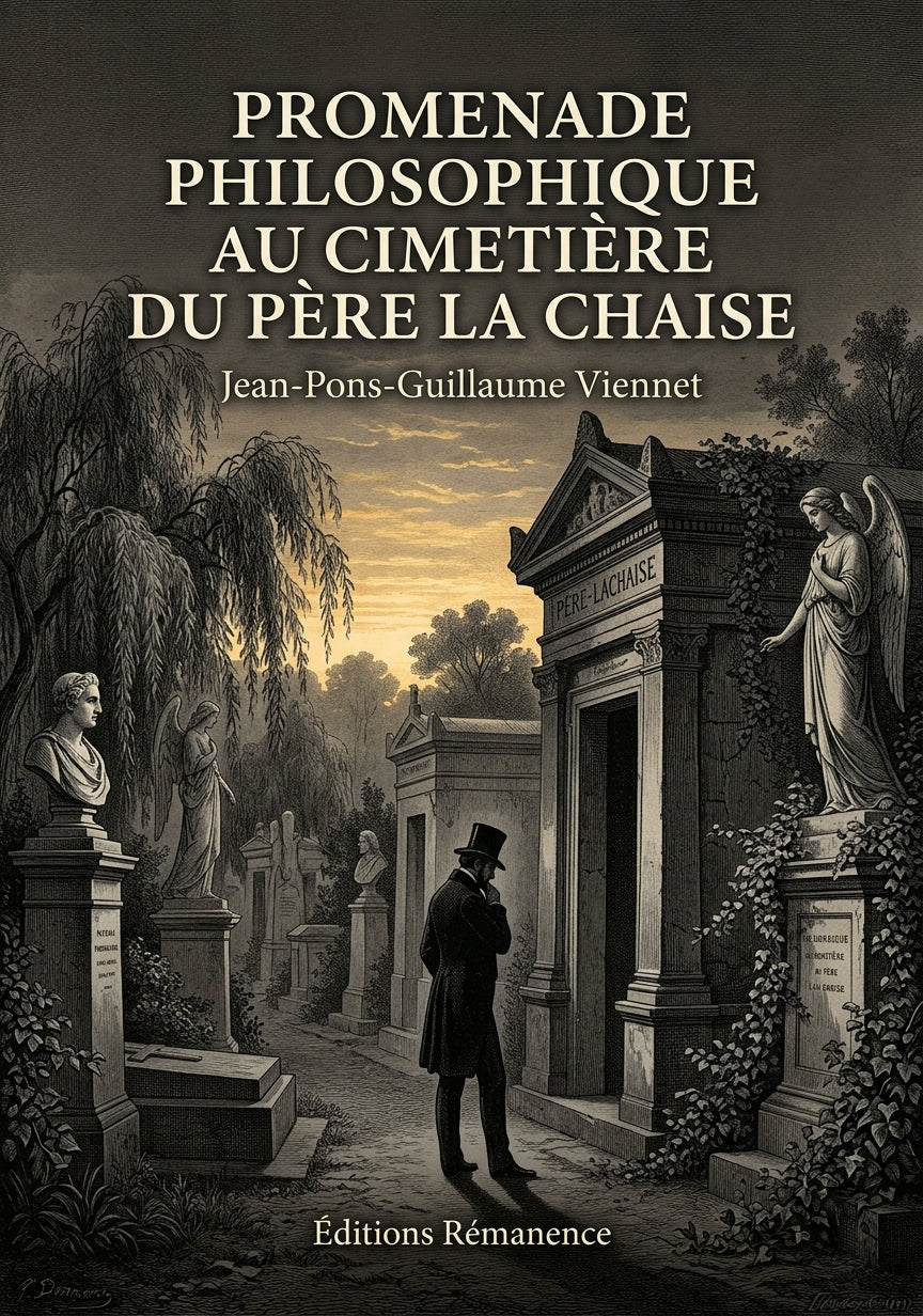 Livre Promenade philosophique au cimetière du père la Chaise par Jean-Pons-Guillaume Viennet - Couverture - Editions Remanence