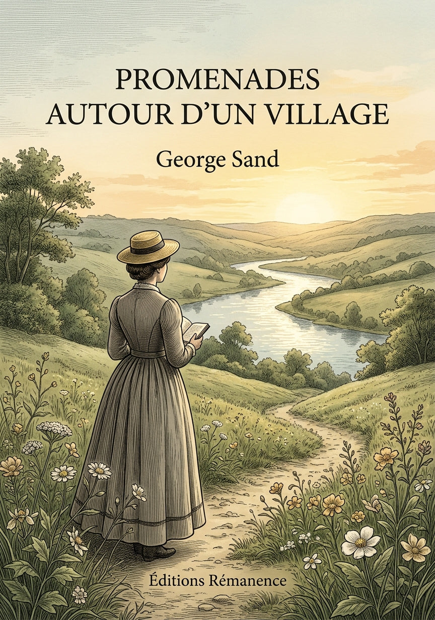 Livre Promenades autour d’un village par George Sand - Couverture - Editions Remanence