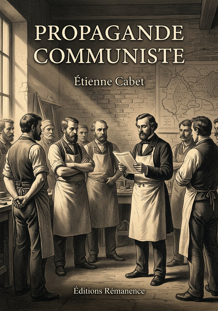 Livre Propagande communiste par Étienne Cabet - Couverture - Editions Remanence