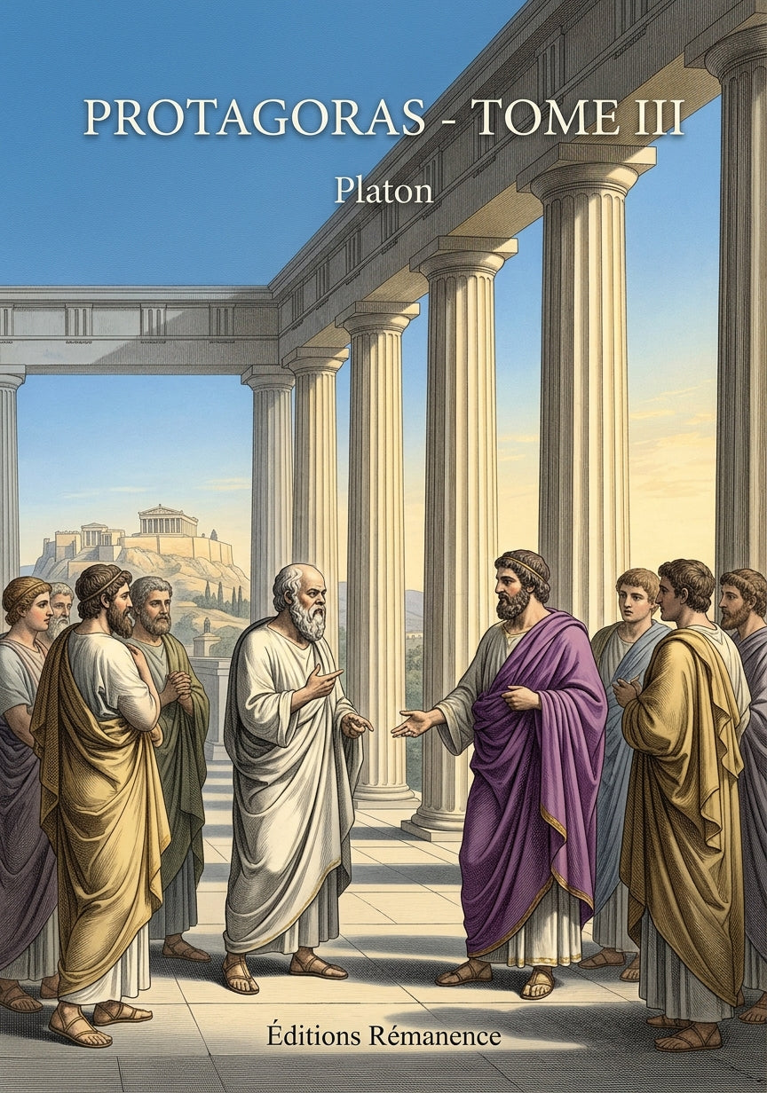 Livre Protagoras - Tome III par Platon - Couverture - Editions Remanence
