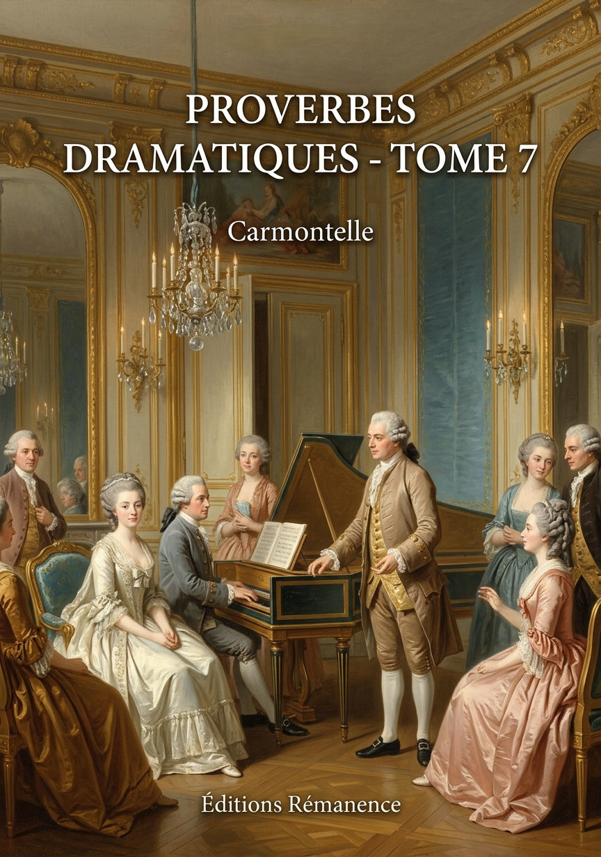 Livre Proverbes dramatiques - Tome 7 par Carmontelle - Couverture - Editions Remanence