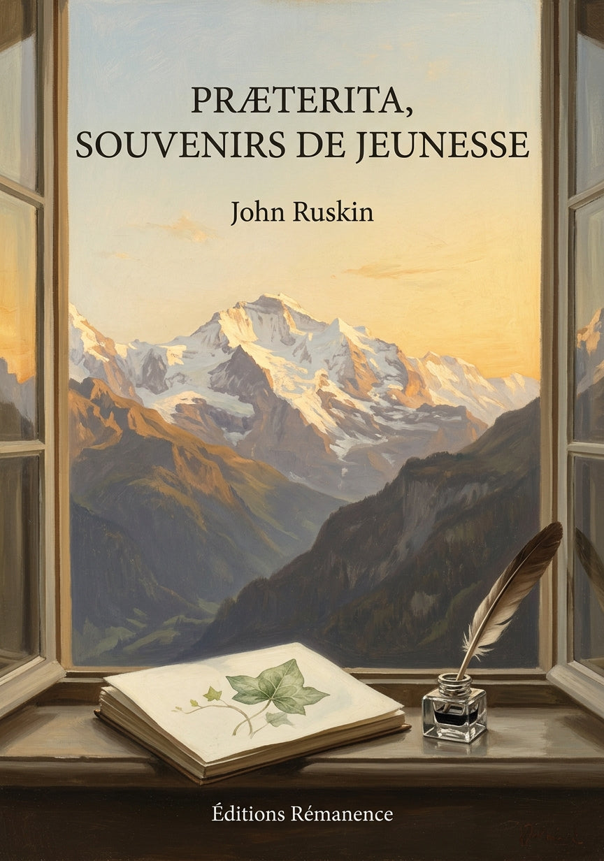 Livre Præterita, souvenirs de jeunesse par John Ruskin - Couverture - Editions Remanence