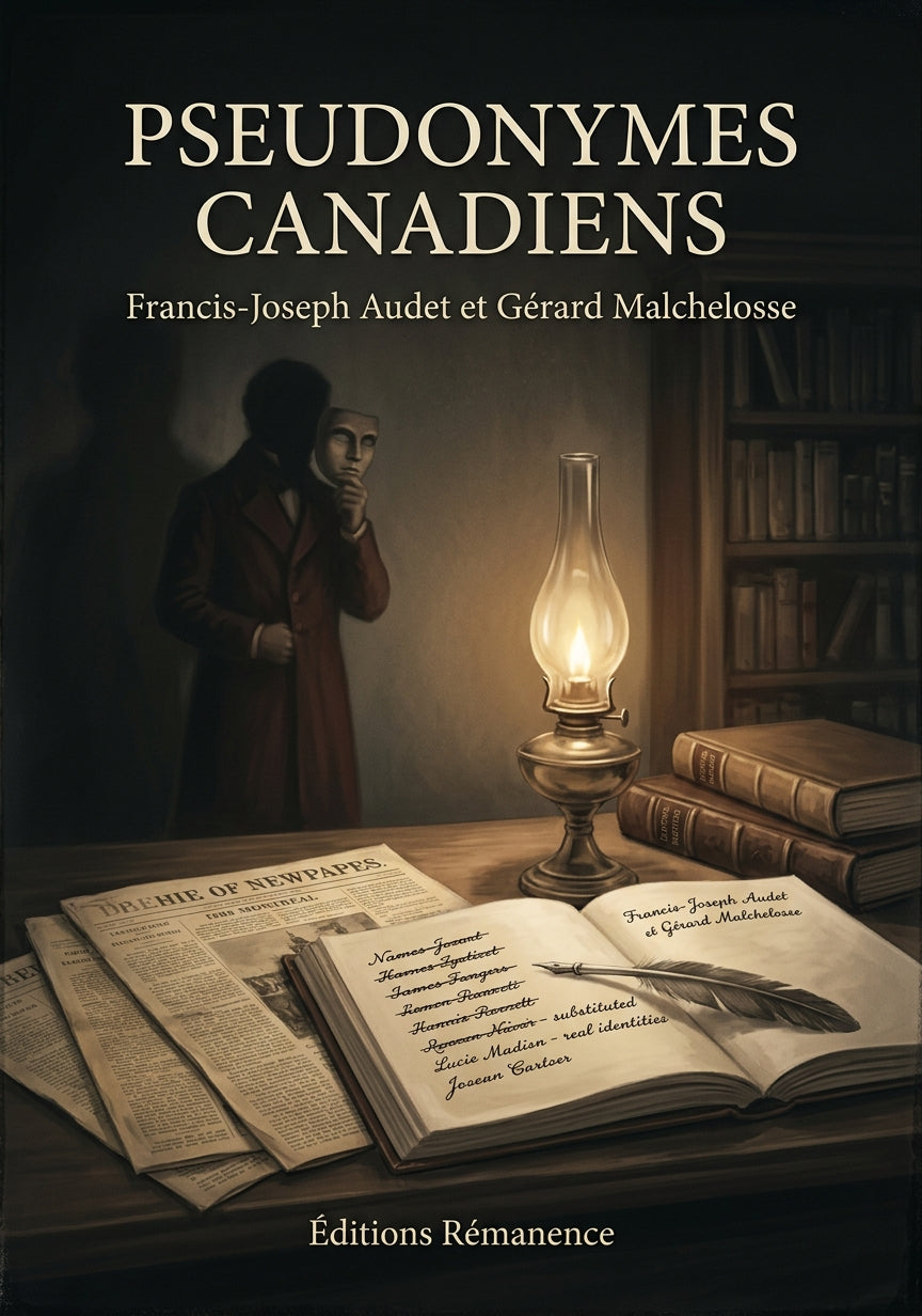 Livre Pseudonymes canadiens par Francis-Joseph Audet et Gérard Malchelosse - Couverture - Editions Remanence