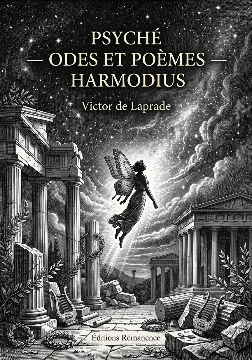 Livre Psyché — Odes et Poèmes — Harmodius par Victor de Laprade - Couverture - Editions Remanence