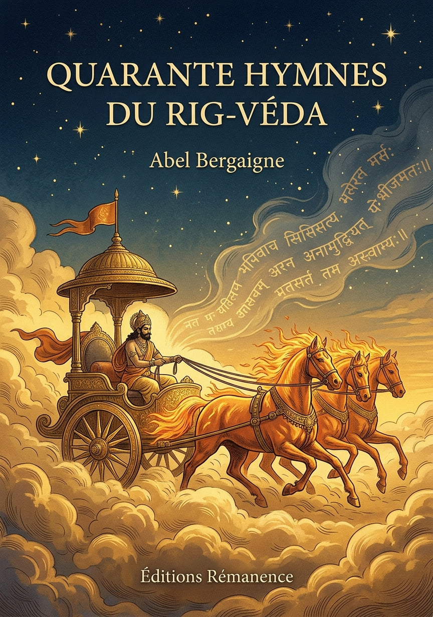 Livre Quarante Hymnes du Rig-Véda par Abel Bergaigne - Couverture - Editions Remanence