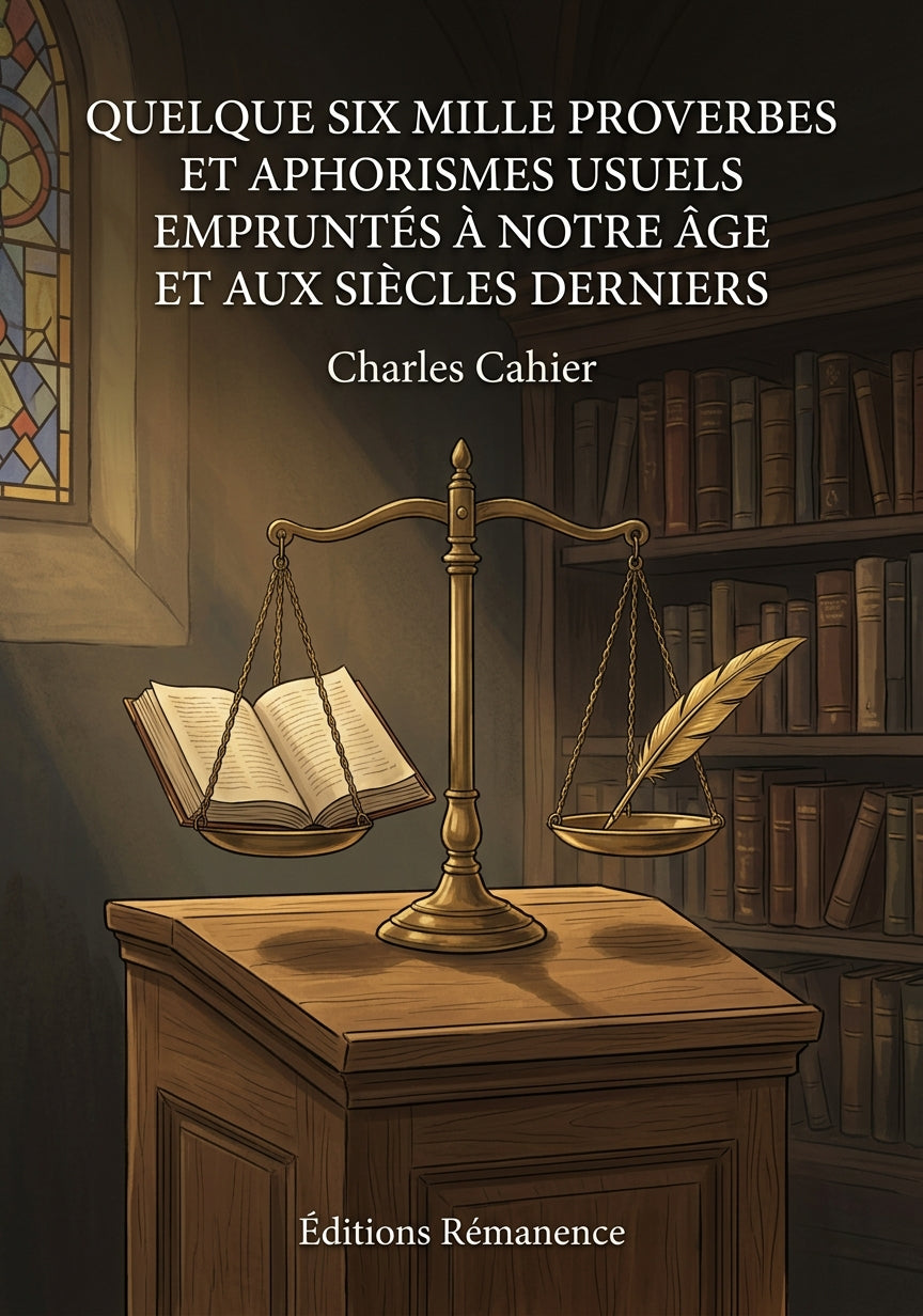 Livre Quelque six mille proverbes et aphorismes usuels empruntés à notre âge et aux siècles derniers par Charles Cahier - Couverture - Editions Remanence