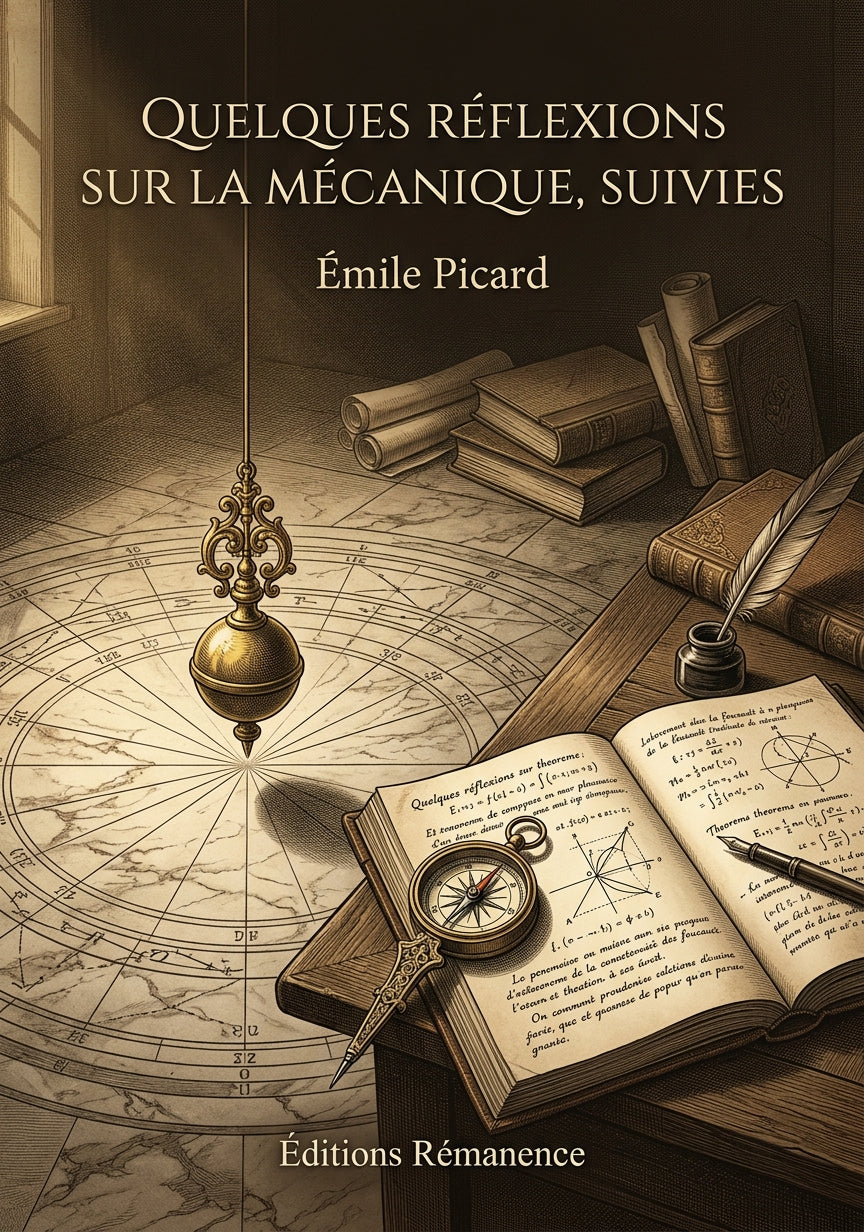 Livre Quelques réflexions sur la Mécanique, suivies par Émile Picard - Couverture - Editions Remanence