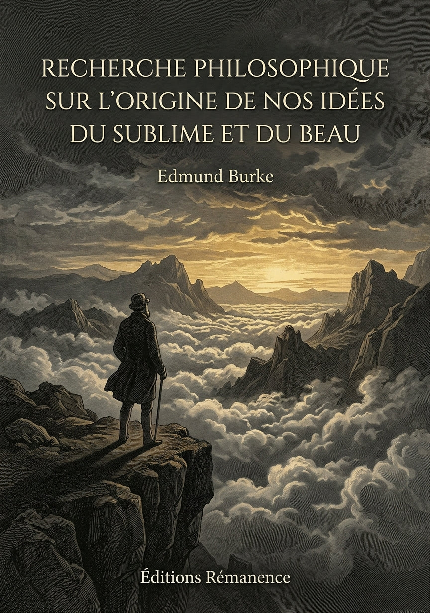 Livre Recherche philosophique sur l’origine de nos idées du sublime et du beau par Edmund Burke - Couverture - Editions Remanence