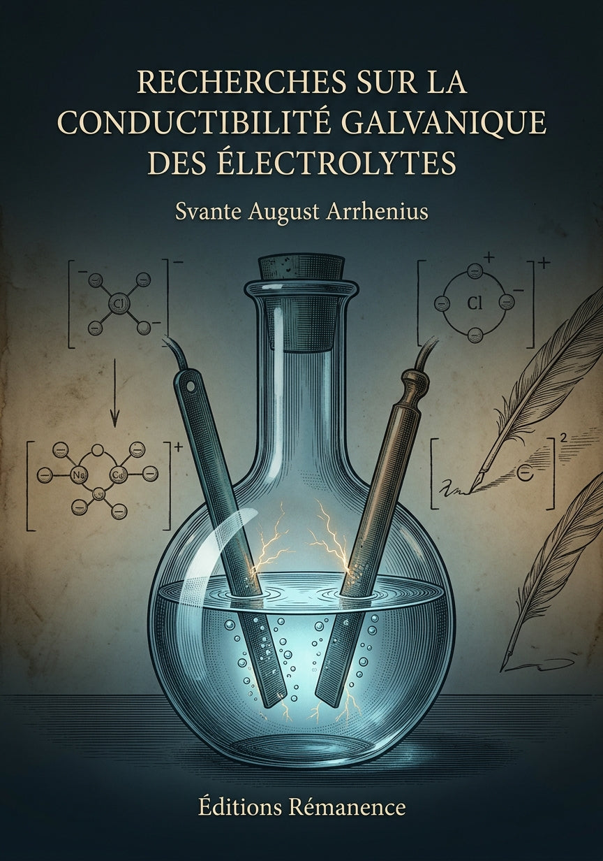Livre Recherches sur la conductibilité galvanique des électrolytes par Svante August Arrhenius - Couverture - Editions Remanence