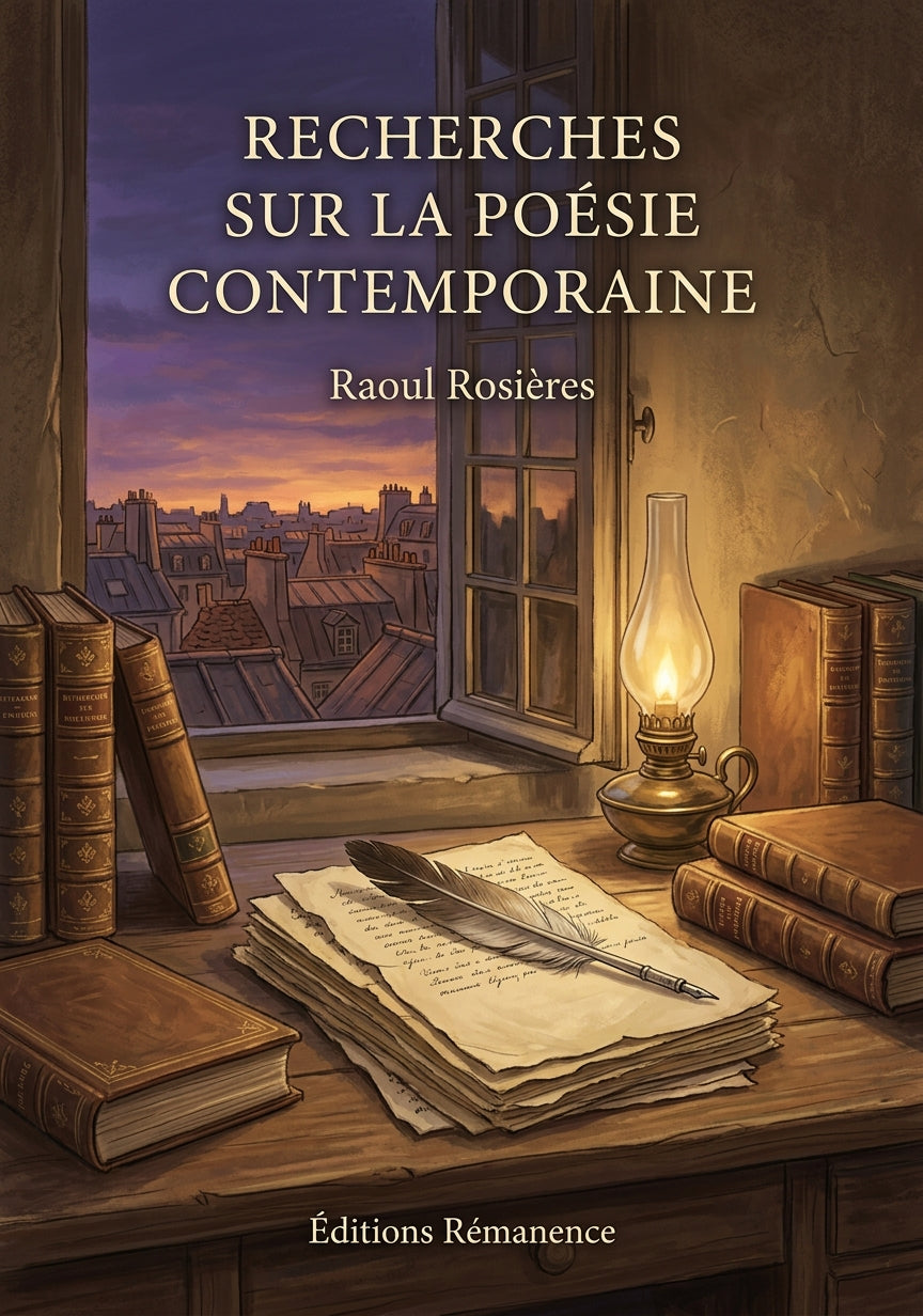 Livre Recherches sur la poésie contemporaine par Raoul Rosières - Couverture - Editions Remanence