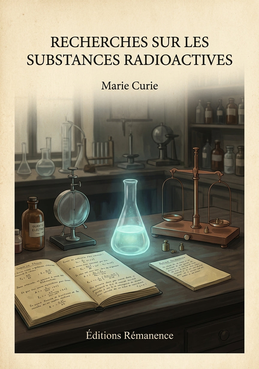 Recherches sur les substances radioactives - Marie Curie (Couverture)