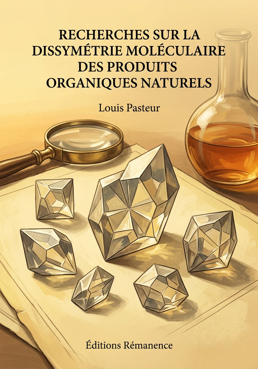 Livre Recherches surladissymétrie moléculaire desproduits organiques naturels par Louis Pasteur - Couverture - Editions Remanence