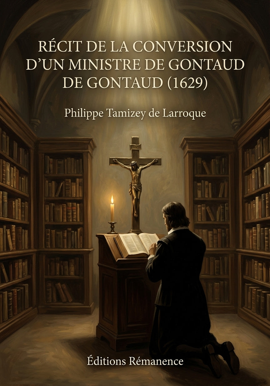 Livre Récit de la conversion d’un ministre de Gontaud (1629) par Philippe Tamizey de Larroque - Couverture - Editions Remanence