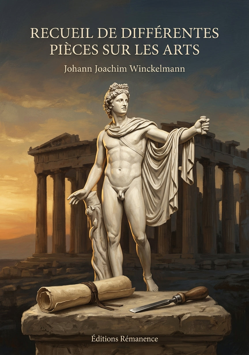 Livre Recueil de différentes pièces sur les arts par Johann Joachim Winckelmann - Couverture - Editions Remanence